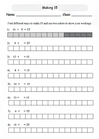 Addition für Kinder - Arbeitsblatt 5