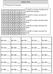 Addition für Kinder - Arbeitsblatt 56