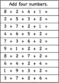 Addition für Kinder - Arbeitsblatt 58