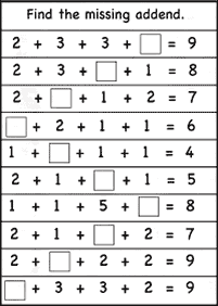 Addition für Kinder - Arbeitsblatt 60