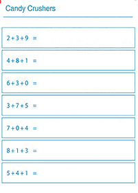 Addition für Kinder - Arbeitsblatt 61