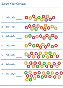 Addition für Kinder - Arbeitsblatt 62