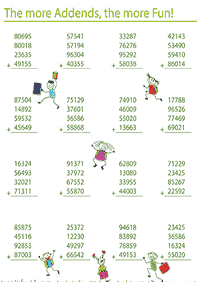 Addition für Kinder - Arbeitsblatt 64