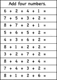 Addition für Kinder - Arbeitsblatt 66