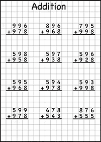 Addition für Kinder - Arbeitsblatt 67