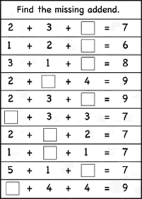 Addition für Kinder - Arbeitsblatt 68