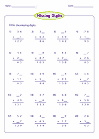 Addition für Kinder - Arbeitsblatt 71