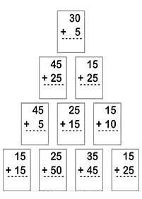 Addition für Kinder - Arbeitsblatt 73