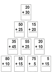 Addition für Kinder - Arbeitsblatt 80