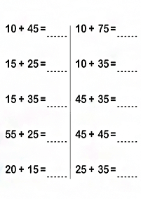 Addition für Kinder - Arbeitsblatt 81