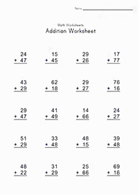 Addition für Kinder - Arbeitsblatt 88