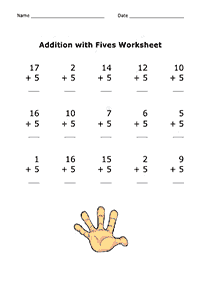 Addition für Kinder - Arbeitsblatt 90