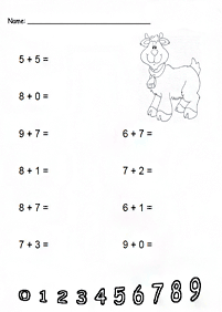 Einfache Addition für Kinder - Arbeitsblatt 101