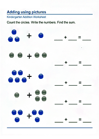 Einfache Addition für Kinder - Arbeitsblatt 104