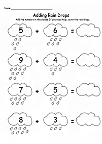 Einfache Addition für Kinder - Arbeitsblatt 30