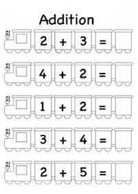 Einfache Addition für Kinder - Arbeitsblatt 79