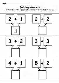 Einfache Addition für Kinder - Arbeitsblatt 84