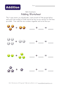 Einfache Math für Kinder - Arbeitsblatt 100