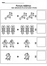 Einfache Math für Kinder - Arbeitsblatt 118