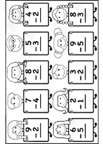 Einfache Math für Kinder - Arbeitsblatt 125