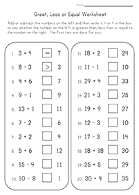 Einfache Math für Kinder - Arbeitsblatt 77