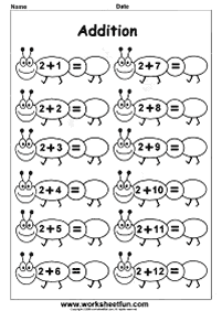 Einfache Math für Kinder - Arbeitsblatt 92