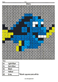 Farbe nach Zahlen - Malvorlage 116