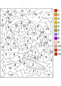 Farbe nach Zahlen - Malvorlage 156