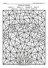 Farbe nach Zahlen - Malvorlage 167