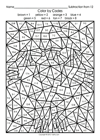 Farbe nach Zahlen - Malvorlage 170