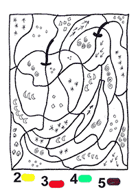 Farbe nach Zahlen - Malvorlage 24