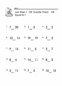 Größer als weniger als - Arbeitsblatt 29