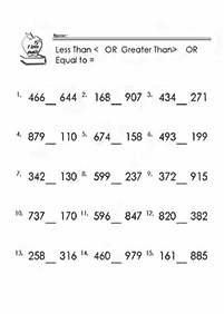 Größer als weniger als - Arbeitsblatt 78