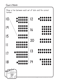 Zählen Arbeitsblätter - Arbeitsblatt 1