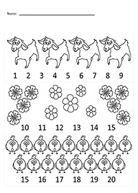 Zählen Arbeitsblätter - Arbeitsblatt 11