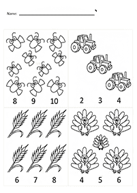 Zählen Arbeitsblätter - Arbeitsblatt 13