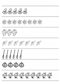 Zählen Arbeitsblätter - Arbeitsblatt 166