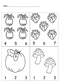 Zählen Arbeitsblätter - Arbeitsblatt 23