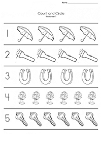 Zählen Arbeitsblätter - Arbeitsblatt 34