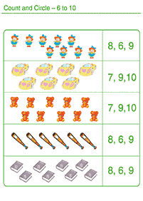 Zählen Arbeitsblätter - Arbeitsblatt 36