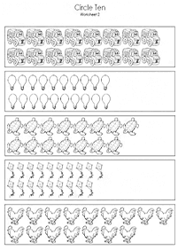 Zählen Arbeitsblätter - Arbeitsblatt 46