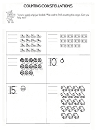 Zählen Arbeitsblätter - Arbeitsblatt 48