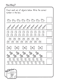 Zählen Arbeitsblätter - Arbeitsblatt 5