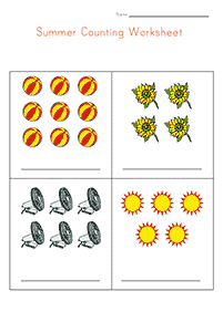 Zählen Arbeitsblätter - Arbeitsblatt 65