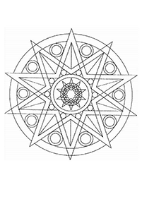 Einfache Mandalas Malvorlagen - Seite 34