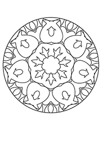 Einfache Mandalas Malvorlagen - Seite 44