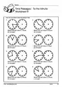 Aprender a leer la hora (reloj) – hoja de actividad 132