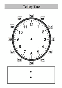 Aprender a leer la hora (reloj) – hoja de actividad 76