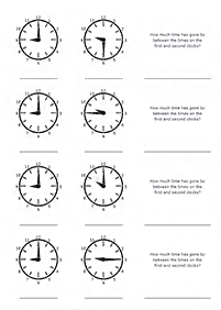 Aprender a leer la hora (reloj) – hoja de actividad 90