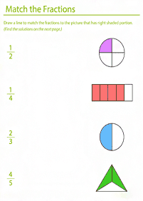 Hojas de actividades de fracciones – hoja de actividad 27